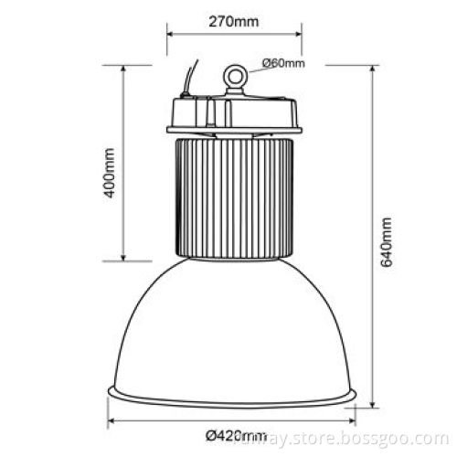 200W 85-265V LED High Bay Light, Aluminum Housing, Bridgelux/Epistar,CE Certified